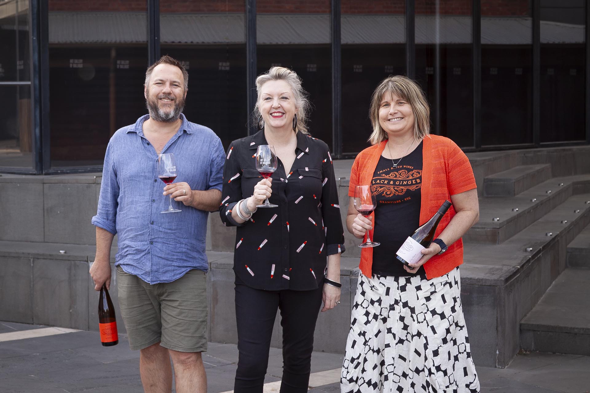 Hadyn and Lucy Black pictured with Art Galler of Ballarat Director Louise Tegart