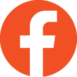 Facebook logo in Black & Ginger Orange